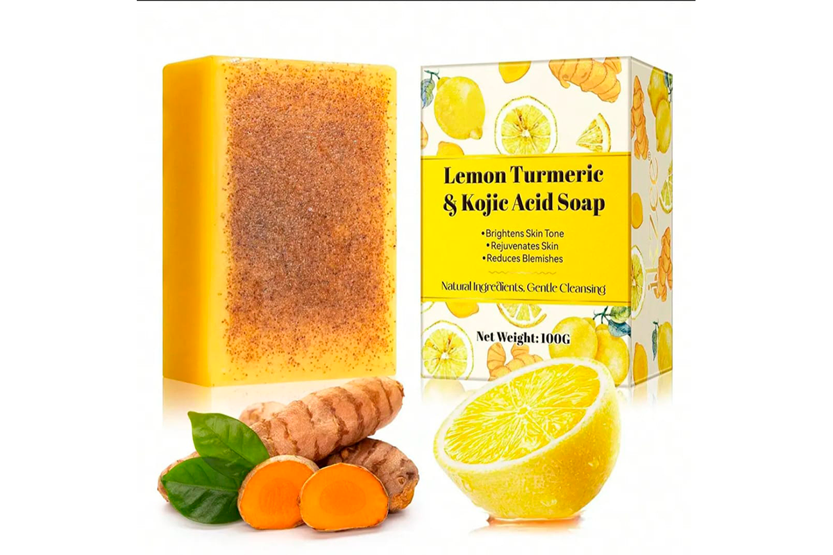 Jabón a base de Limón, Cúrcuma y ácido Kójico